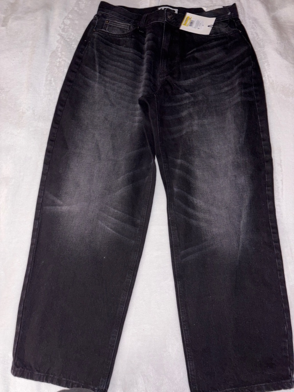 KBB by Kalana Black Washed Barrel Leg Jeans